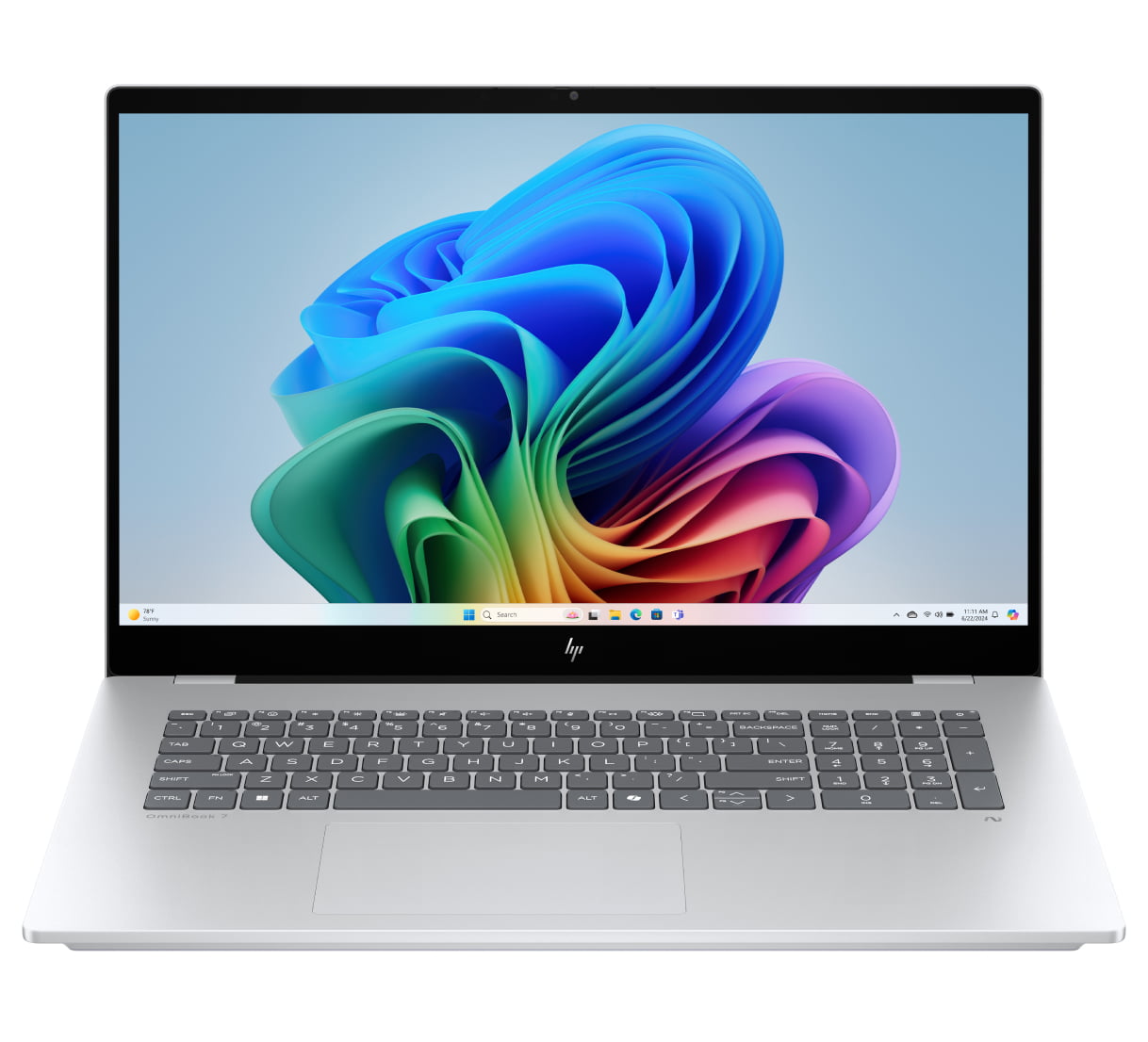 HP OmniBook 7 series laptop with Copilot+ PC screen