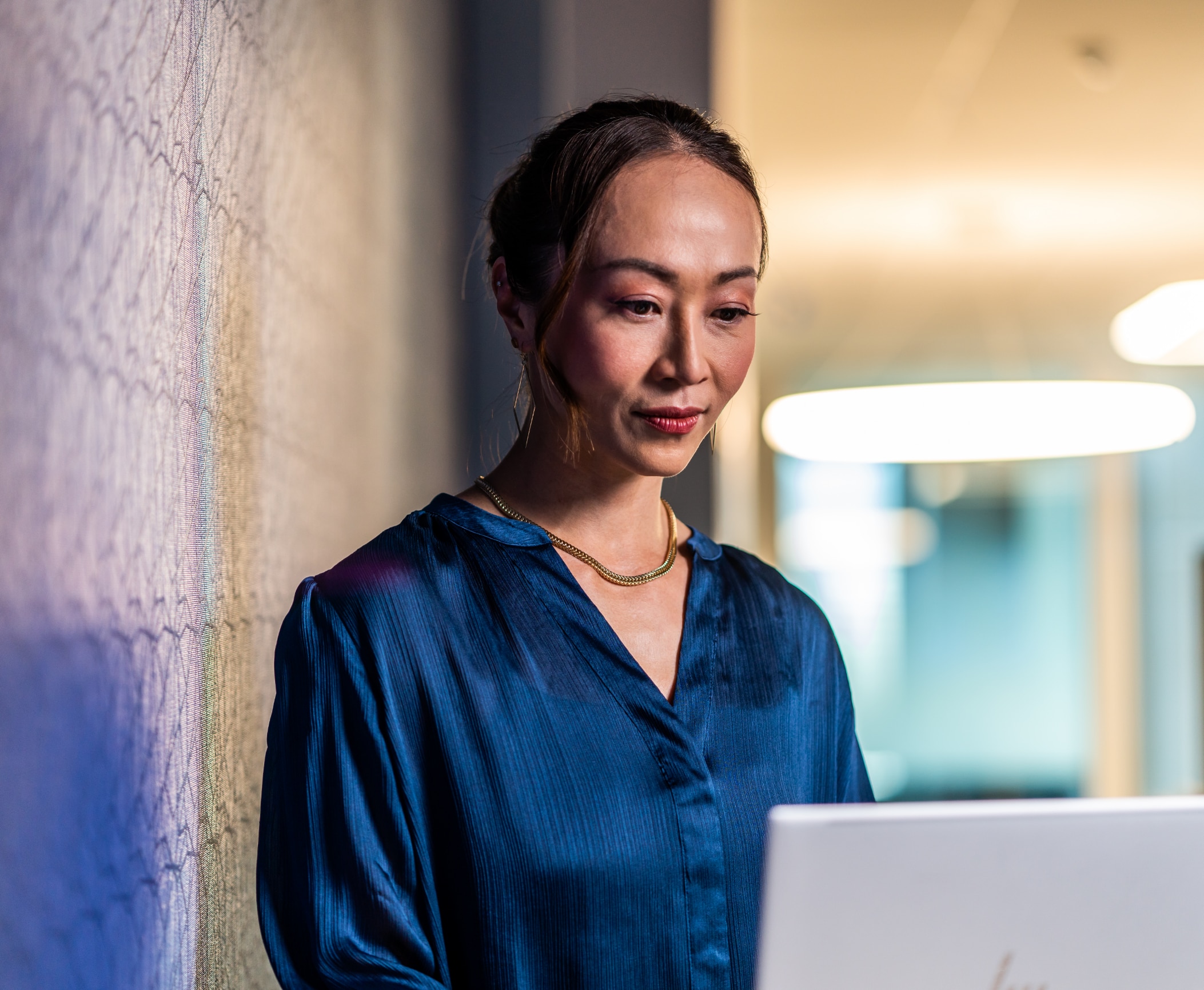 Woman on a laptop