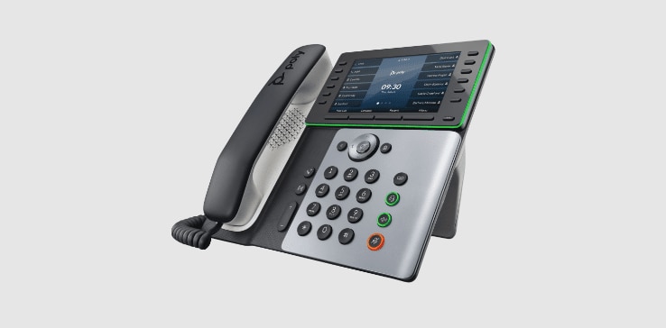 Poly Edge E500 IP desk phone with handset Poly Edge E500 IP desk phone with handset