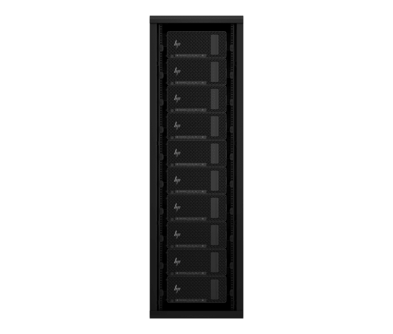 Multiple Z2 Tower G1i workstation desktop PCs palced in a 10U rack.